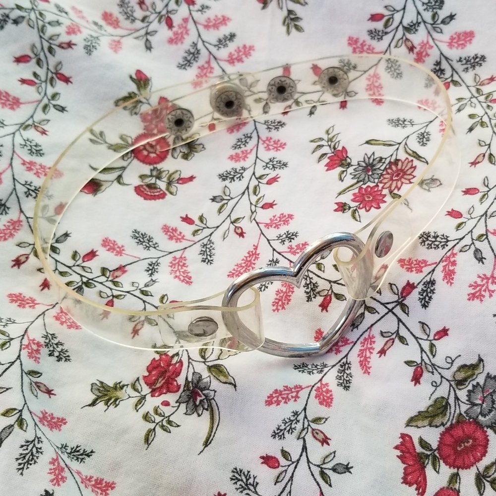 Clear Vinyl Heart Chocker (BOGO!!)